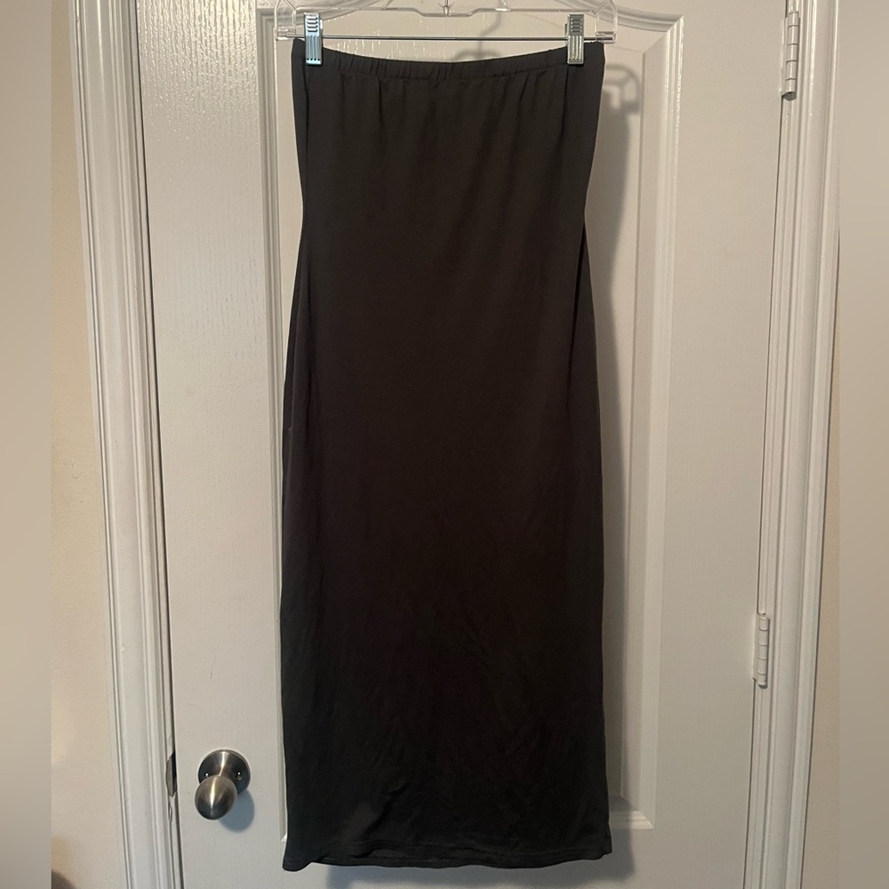 Olive green body con dress